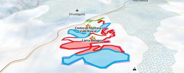 Piste map of the resort Larra-Belagua
