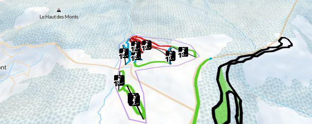 Piste map of the resort Le Champ du Feu