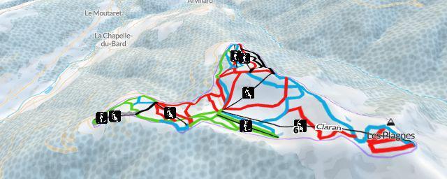 Piste map of the resort Le Collet d'Allevard