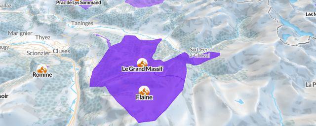 Piste map of the resort Le Grand Massif