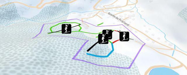 Piste map of the resort Le Reposoir