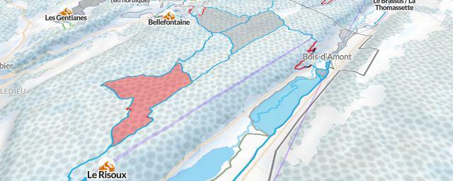Piste map of the resort Le Risoux