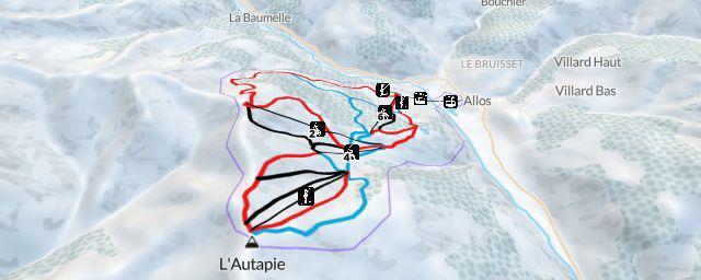 Piste map of the resort Le Seignus