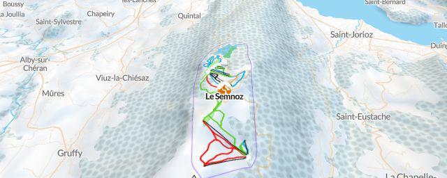 Piste map of the resort Le Semnoz