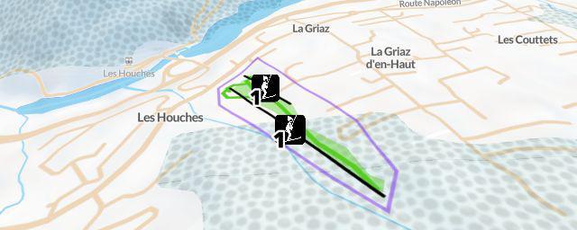 Piste map of the resort Le Tourchet (Chamonix)