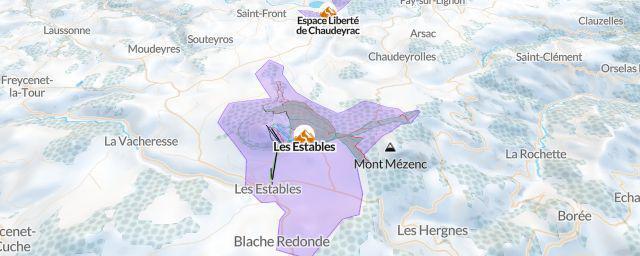 Piste map of the resort Les Estables