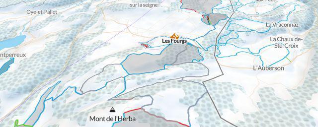 Piste map of the resort Les Fourgs