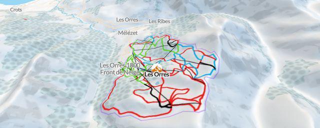 Piste map of the resort Les Orres