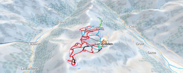 Piste map of the resort Luz-Ardiden
