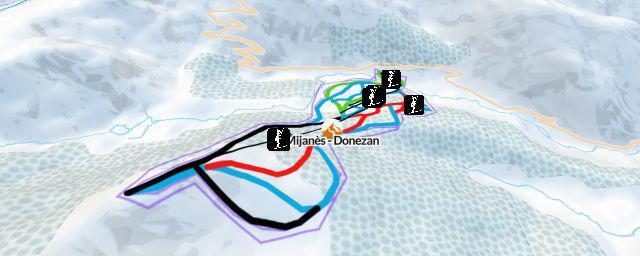 Piste map of the resort Mijanès-Donezan