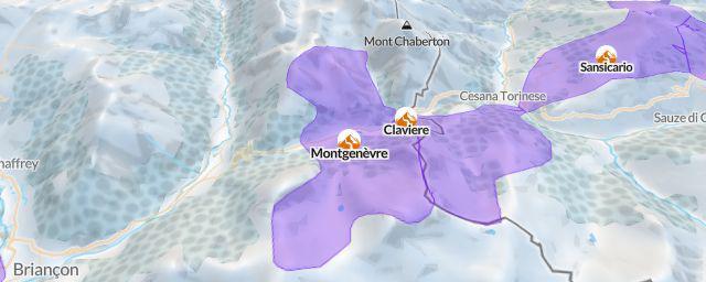Piste map of the resort Montgenèvre