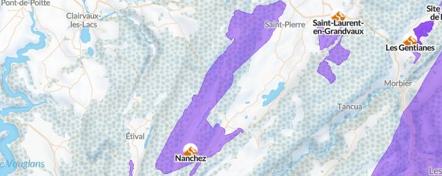 Piste map of the resort Nanchez