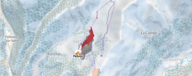 Piste map of the resort Nâves