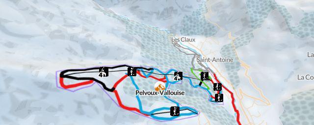 Piste map of the resort Pelvoux-Vallouise