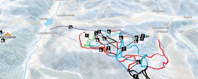Piste map of the resort Peyragudes