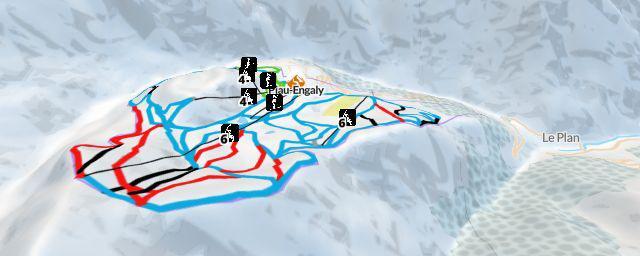 Piste map of the resort Piau-Engaly