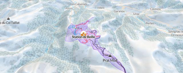 Piste map of the resort Plateau de Beille