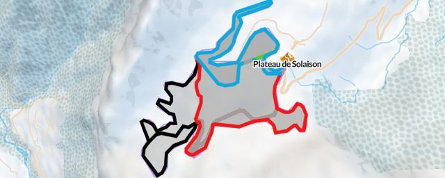 Piste map of the resort Plateau de Solaison