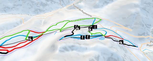 Piste map of the resort Porté-Puymorens