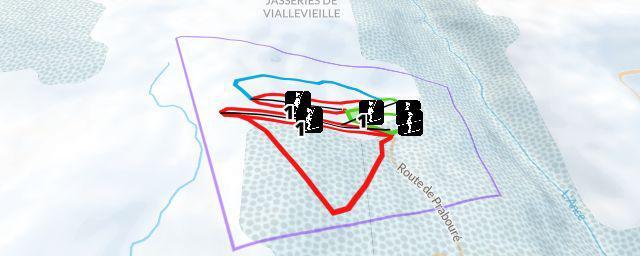 Piste map of the resort Prabouré