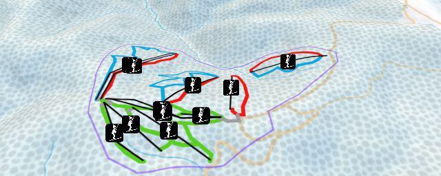 Piste map of the resort Prat-Peyrot