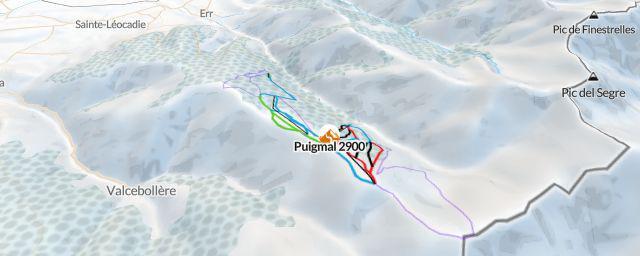 Piste map of the resort Puigmal 2900