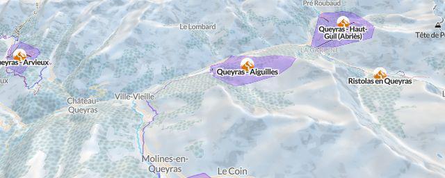 Piste map of the resort Queyras - Aiguilles