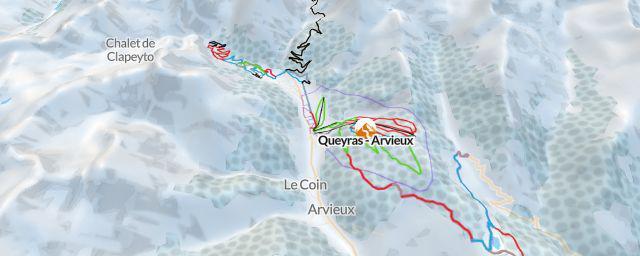Piste map of the resort Queyras - Arvieux