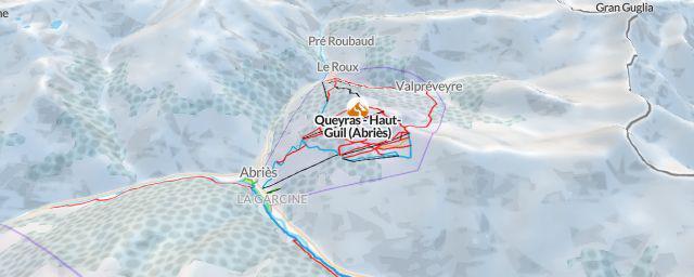 Piste map of the resort Queyras - Haut-Guil (Abriès)