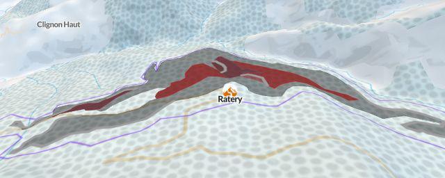 Piste map of the resort Ratery