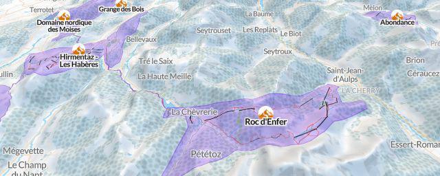 Piste map of the resort Roc d'Enfer