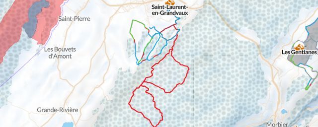 Piste map of the resort Saint-Laurent-en-Grandvaux