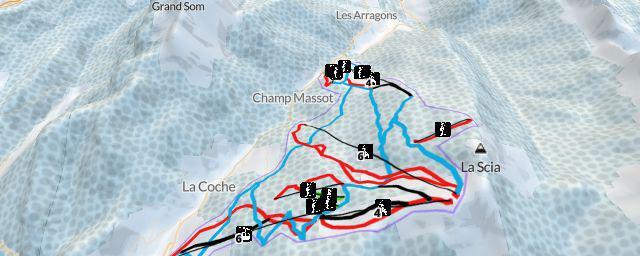 Piste map of the resort Saint-Pierre-de-Chartreuse