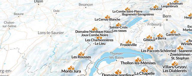 Piste map of the resort Site nordique de Mouthe