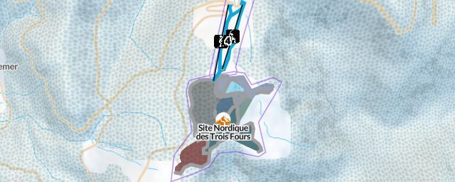 Piste map of the resort Site Nordique des Trois Fours