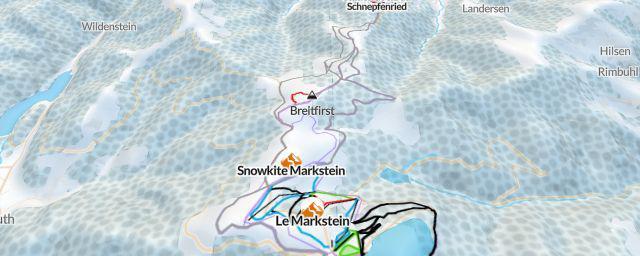 Piste map of the resort Snowkite Markstein