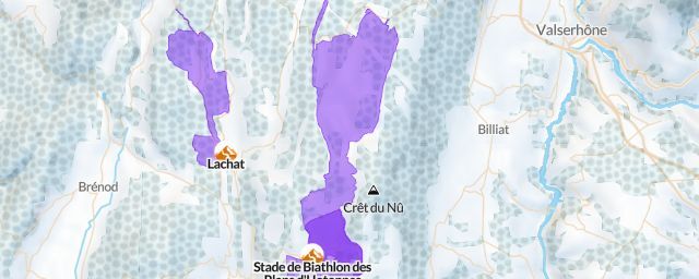 Piste map of the resort Stade de Biathlon des Plans d'Hotonnes
