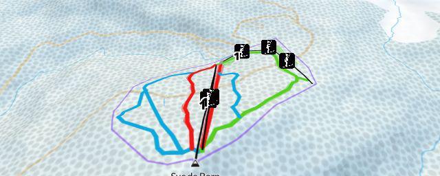 Piste map of the resort Station de Ski de Brameloup