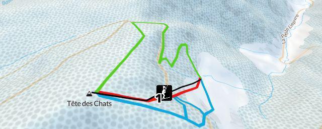 Piste map of the resort Station des Bagenelles