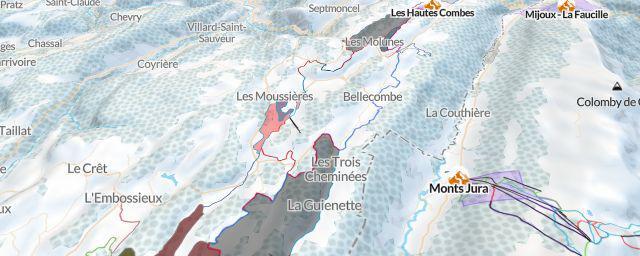 Piste map of the resort Station Les Moussières