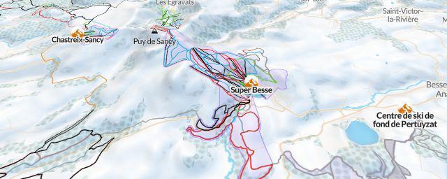Piste map of the resort Super Besse