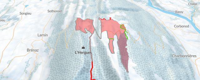 Piste map of the resort Sur Lyand