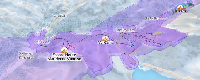 Piste map of the resort Val Cenis