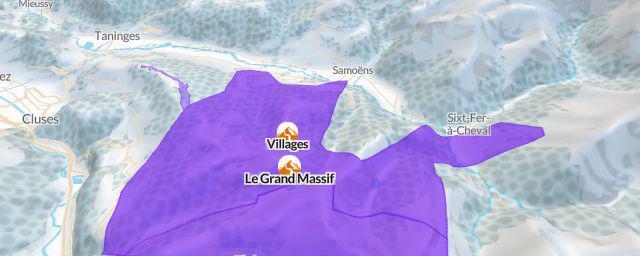 Piste map of the resort Villages