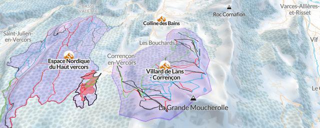 Piste map of the resort Villard de Lans - Corrençon