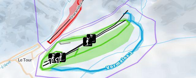 Piste map of the resort Vormaine