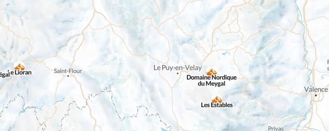 Piste map of the region Haute-Loire