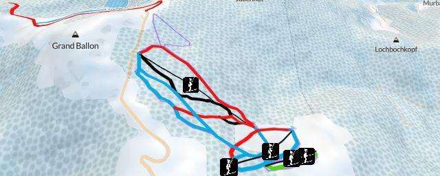 Piste map of the resort Grand Ballon