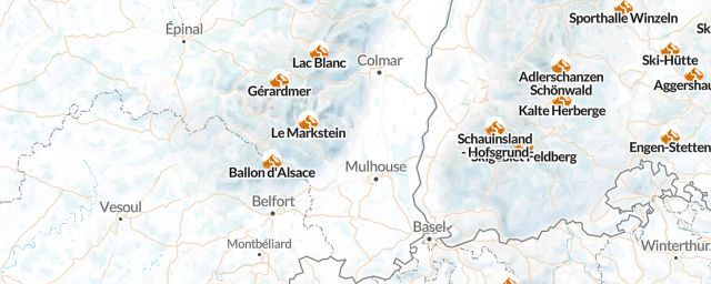 Piste map of the region Haute-Rhin