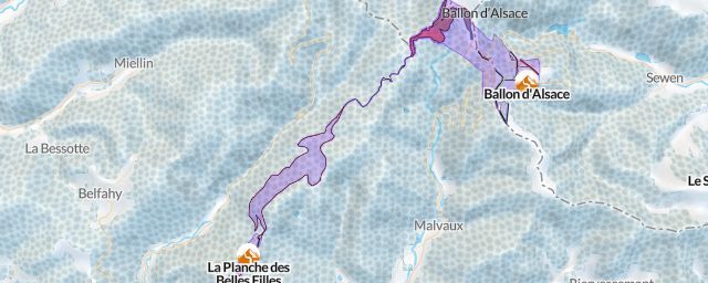 Piste map of the resort La Planche des Belles Filles